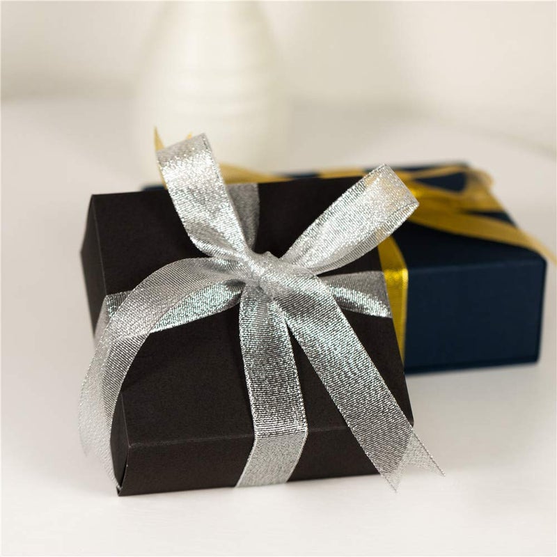 Molshine 50yard(2rolls) Silver Organza Ribbons Shimmer Sheer Thin Glitter Ribbon for DIY,Crafts,Gift Wrapping,Christmas Decorative Width: 10mm(3/8inch) - Image 4